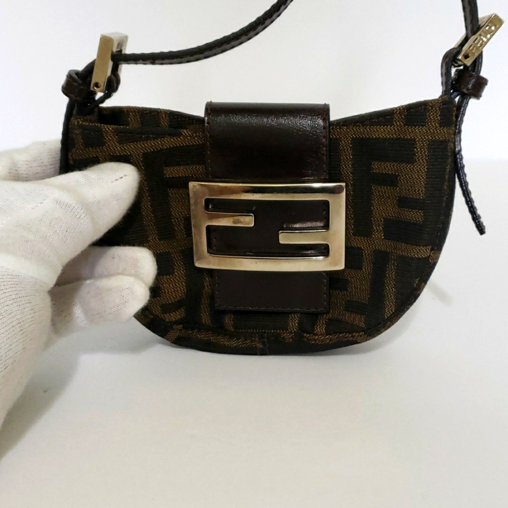 Fendi Zucca Canvas Micro Croissant Bag - Picture 15 of 16